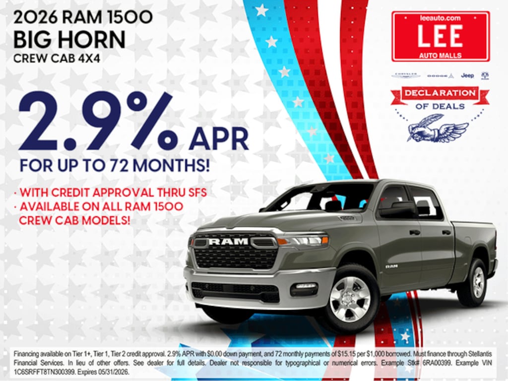 New 2026 Ram 1500 LARAMIE CREW CAB 4X4 5'7 BOX Pickup