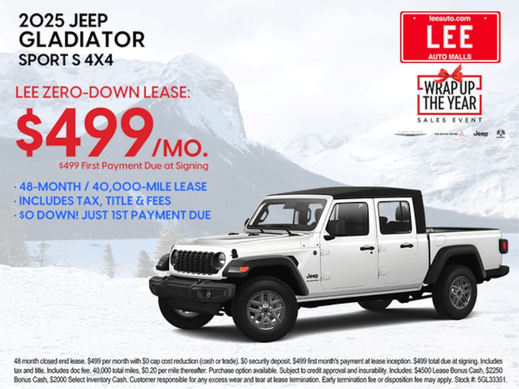 New 2025 Jeep Gladiator SPORT S 4X4 Pickup