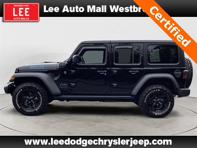 Used 2023 Jeep Wrangler 4xe Willys 4XE with VIN 1C4JJXN69PW605097 for sale in Westbrook, ME