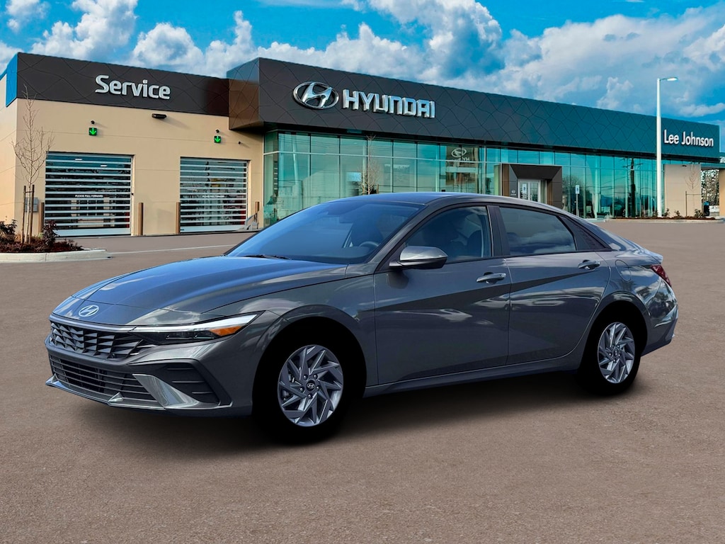 New 2026 Hyundai Elantra Hybrid Blue Sedan