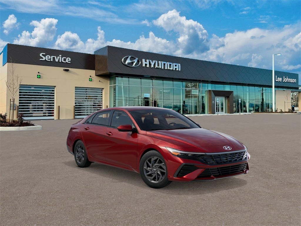 New 2026 Hyundai Elantra Hybrid Blue Sedan