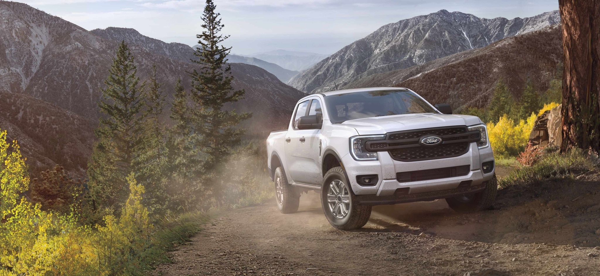 The All-New 2019 Ford Ranger. Built Ford Tough., The all-new 2019 Ford  Ranger is built to take on the mountains. It's the only adventure gear Built  Ford Tough.