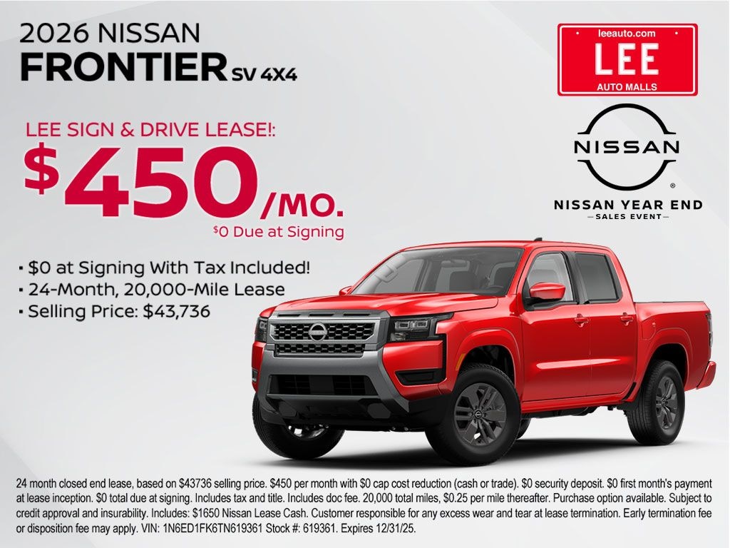 New 2026 Nissan Frontier SV Truck Crew Cab