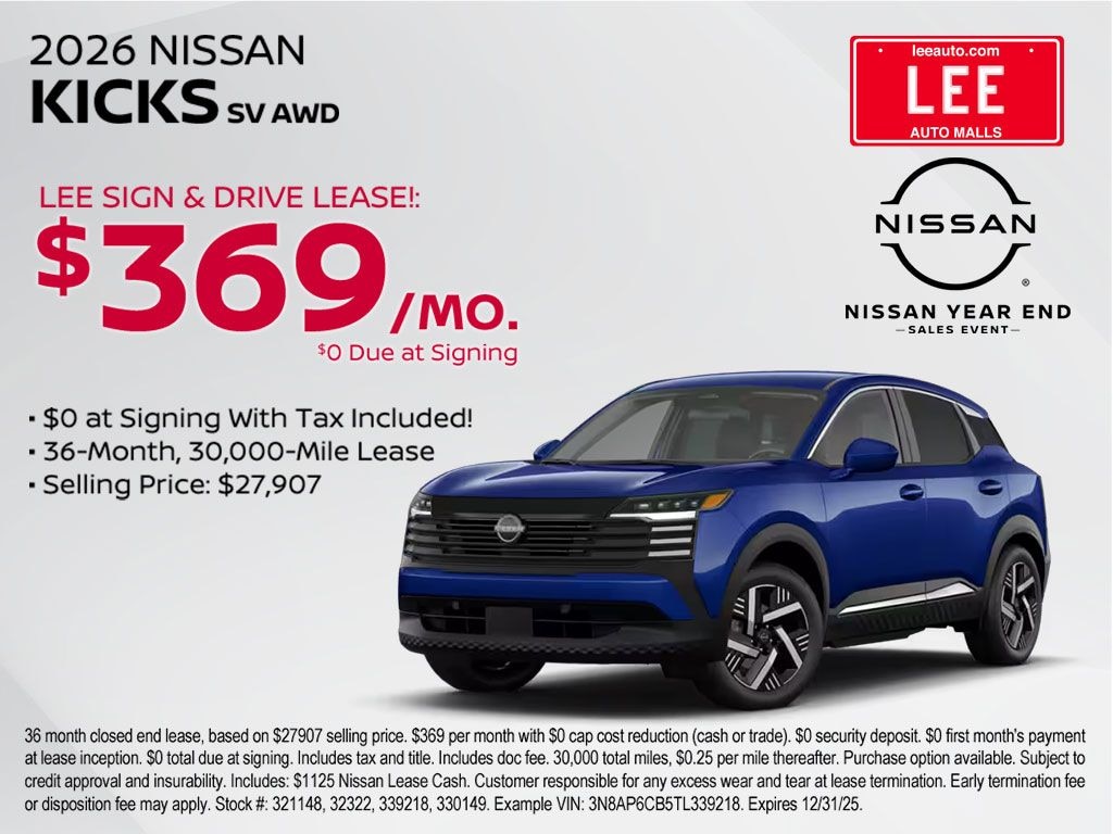 New 2026 Nissan Kicks SR SUV