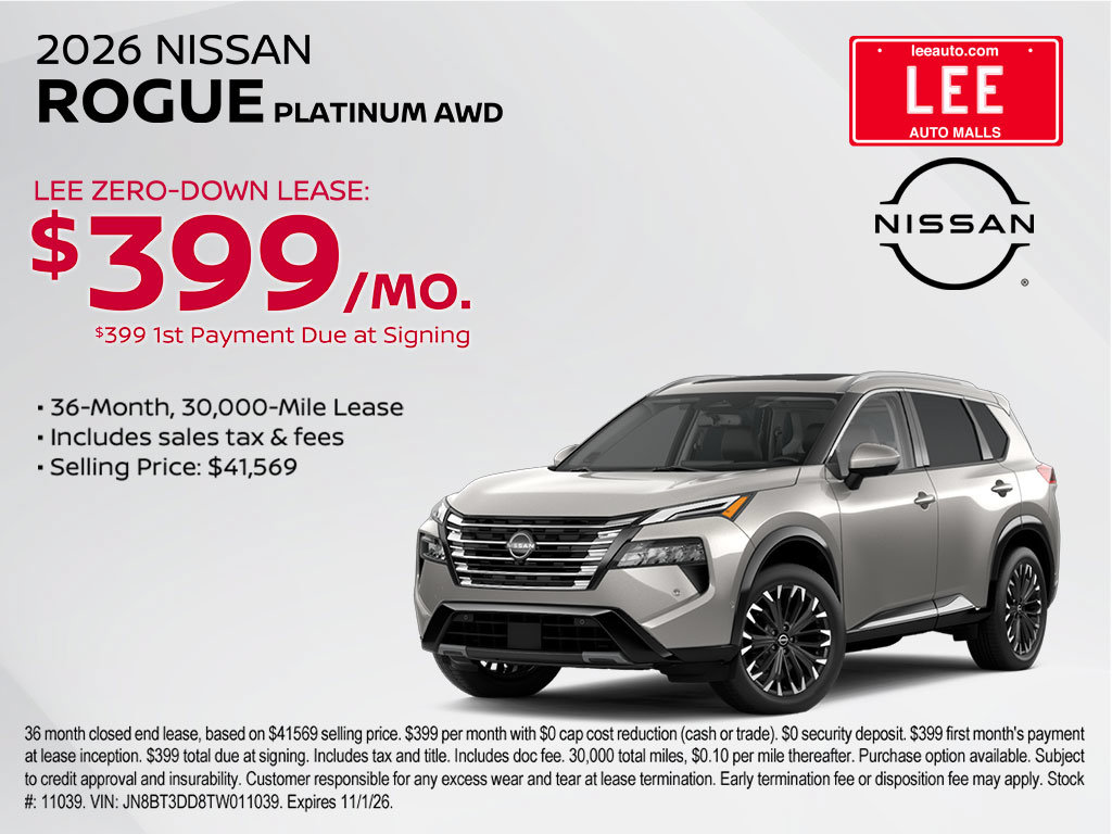 New 2026 Nissan Rogue Dark Armor SUV