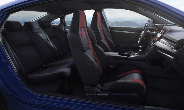 2021 Honda Civic interior front row red seats
