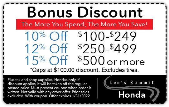 Bonus Discount | Lee's Summit Honda