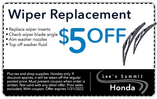 Wiper Replacement Special | Lee's Summit Honda