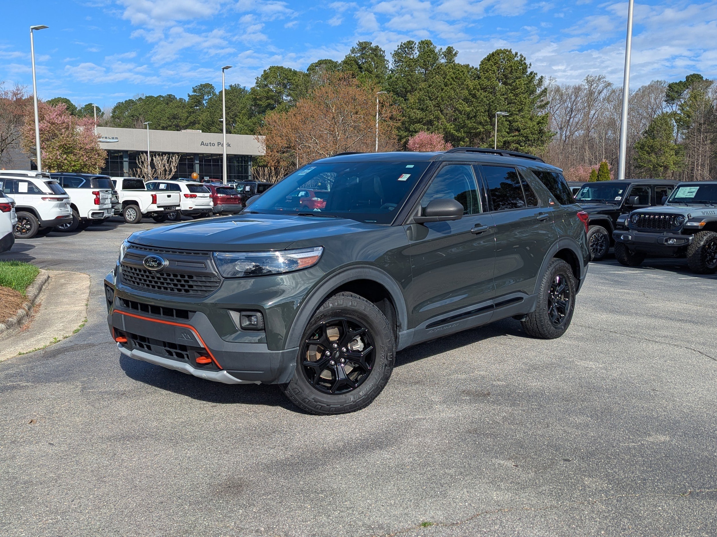 Forged Green Metallic 2022 Ford Explorer Timberline AWD SUV / Crossover All-Wheel Drive Automatic
