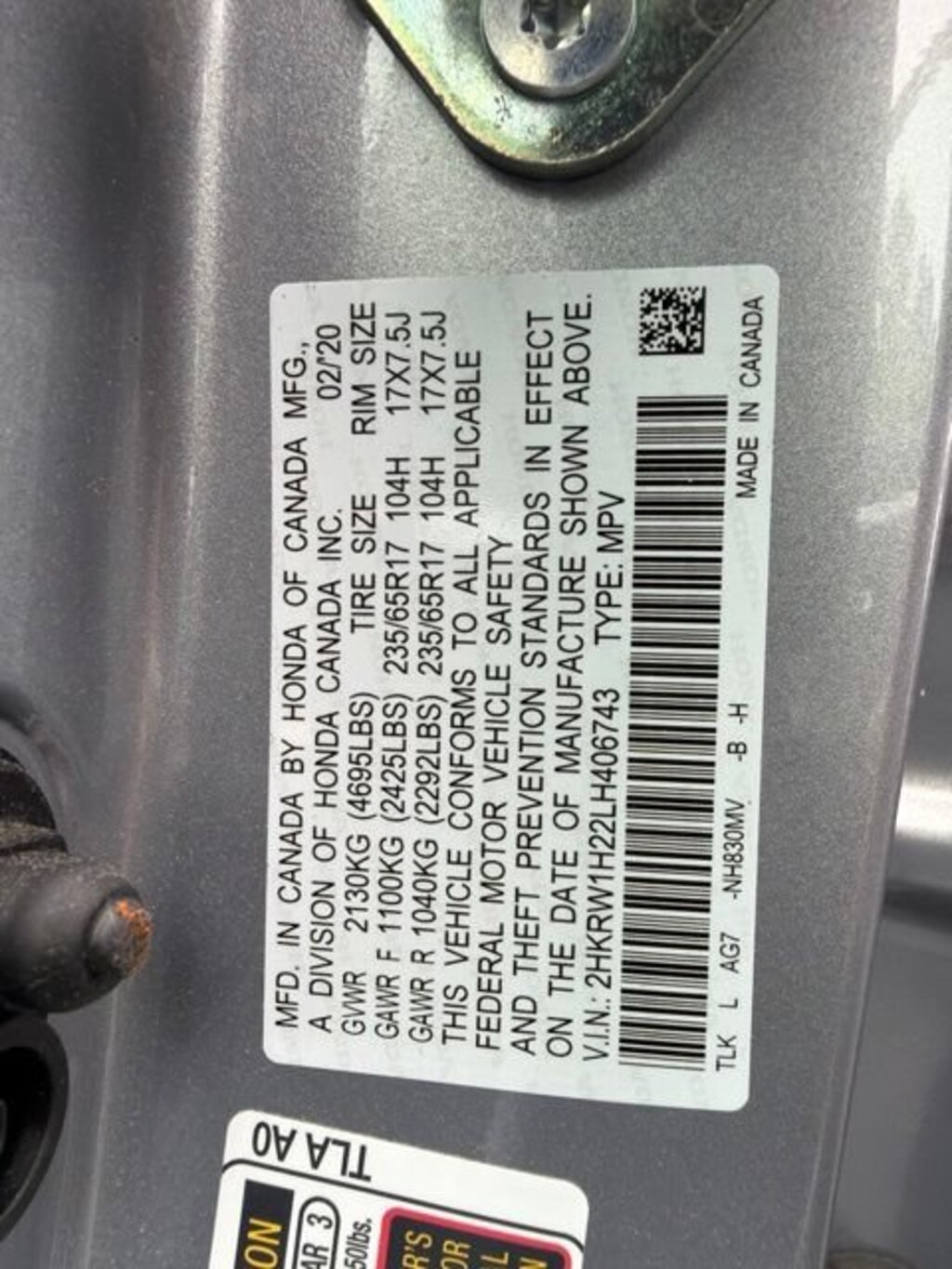 Used 2020 Honda CR-V LX SUV