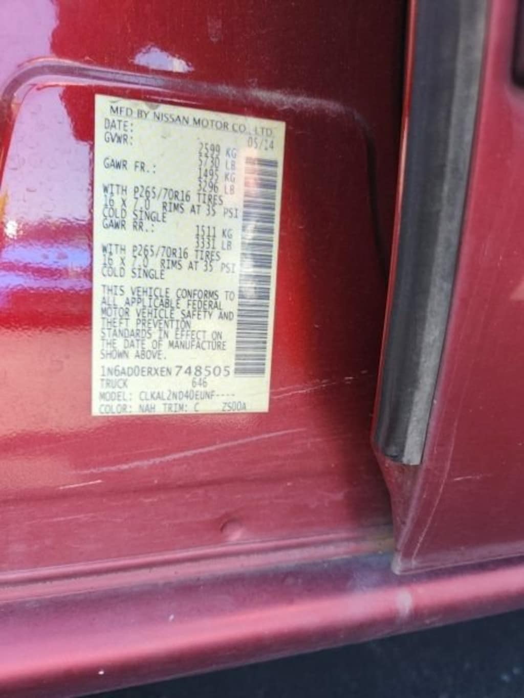 Used 2014 Nissan Frontier SV Truck Crew Cab