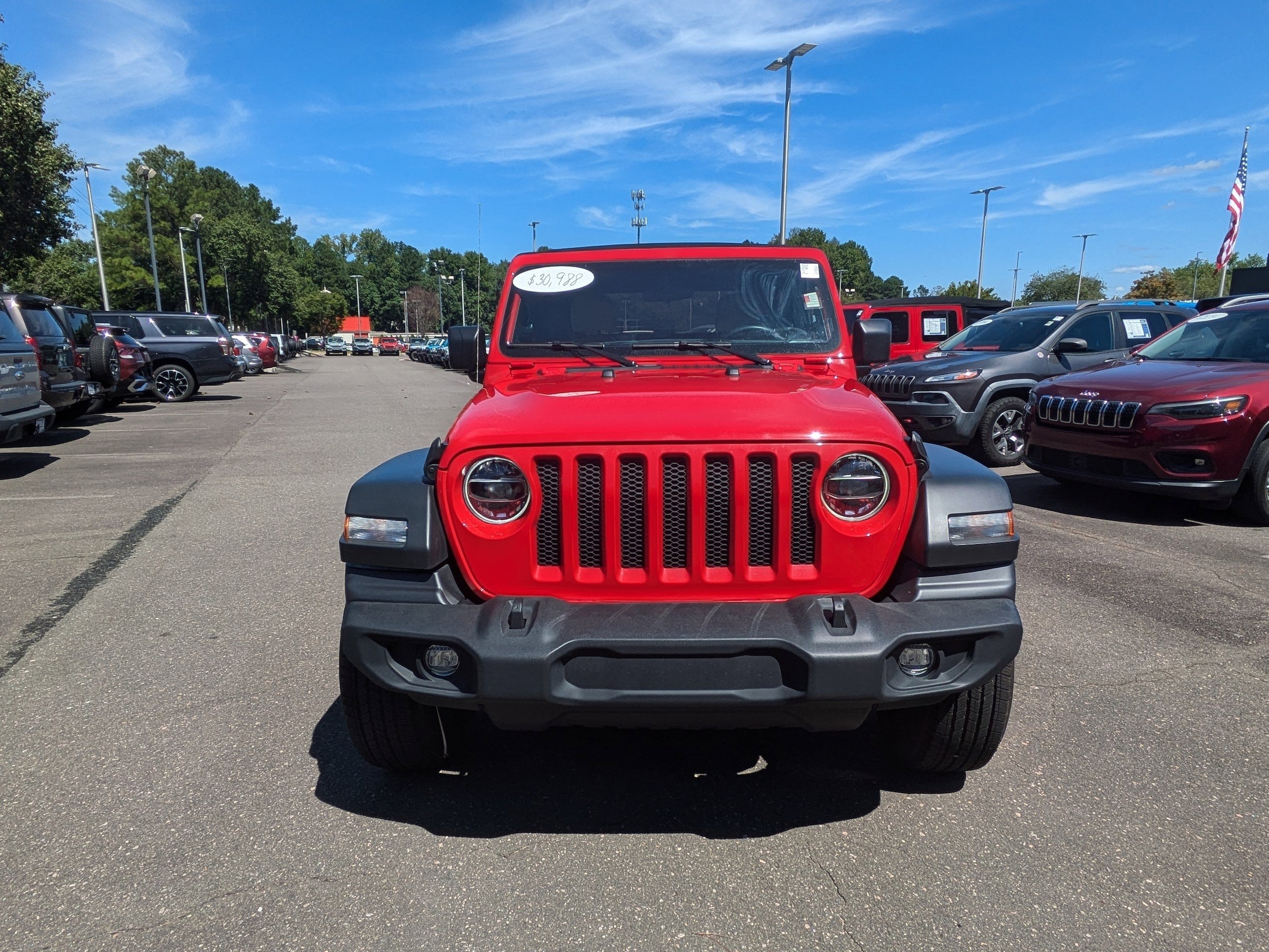 Used 2022 Jeep Wrangler Sport S with VIN 1C4GJXAG0NW121969 for sale in Apex, NC