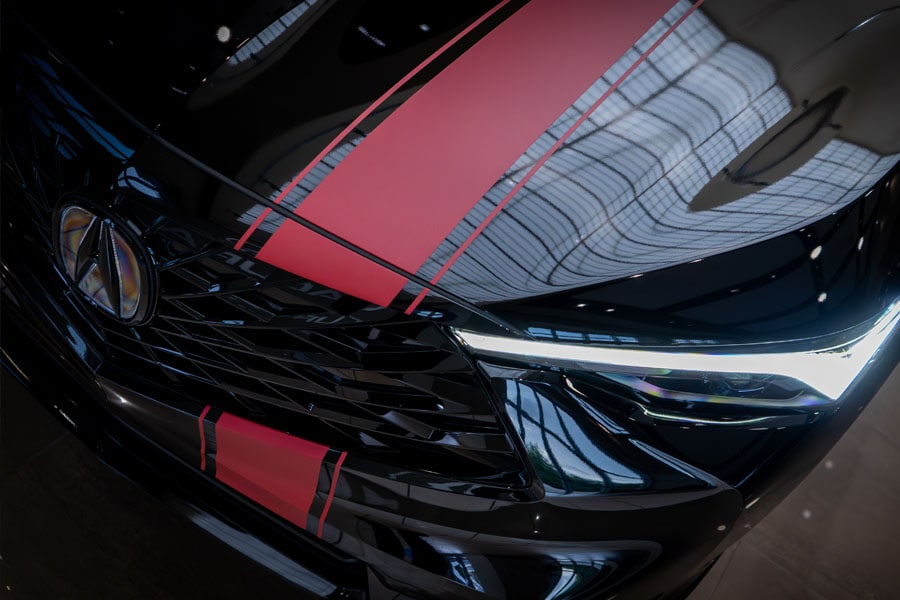 Acura ADX Custom Vinyl Red Racing Stripe, Raleigh NC