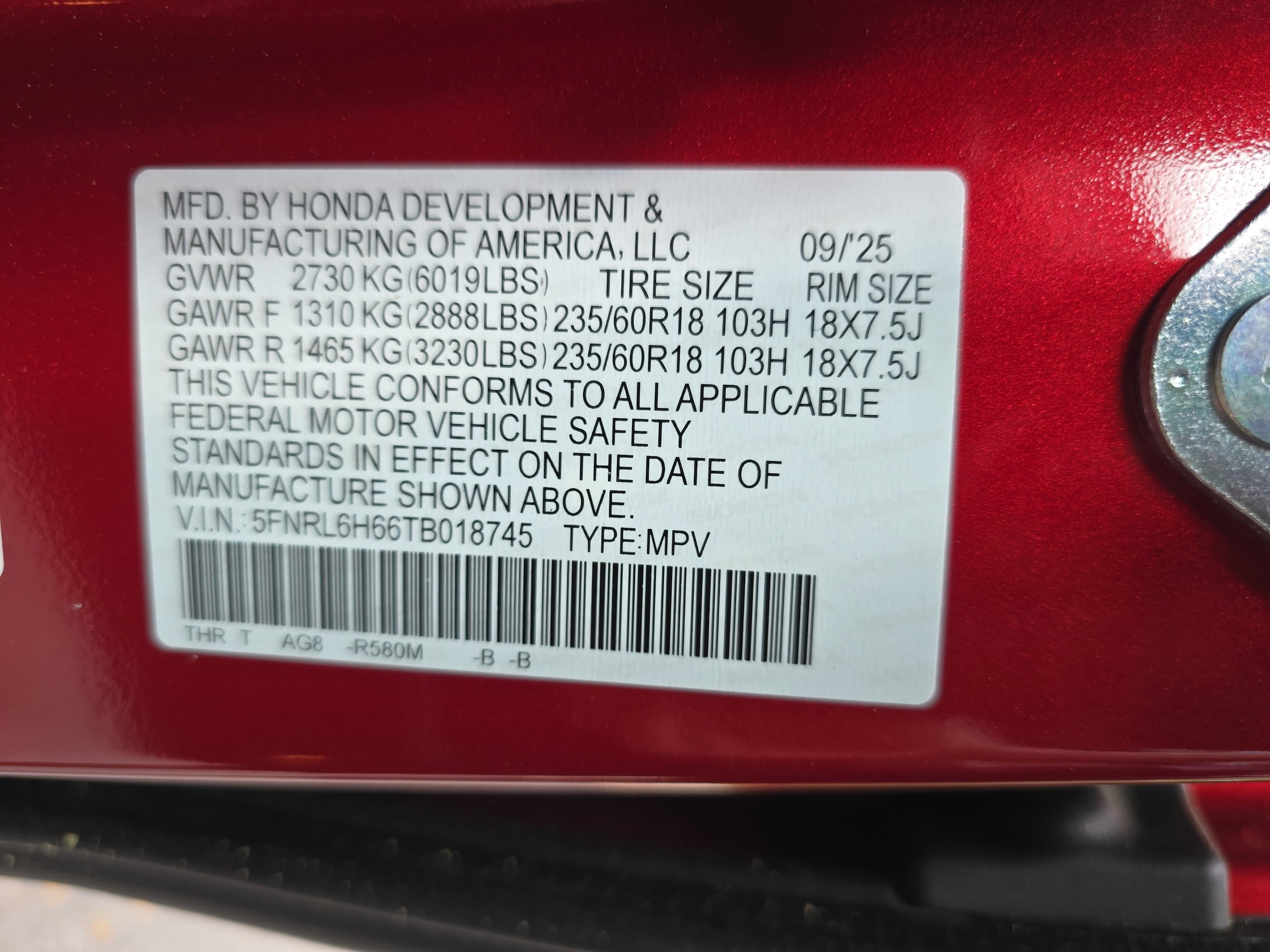 2026 Honda Odyssey EX-L - Photo 38