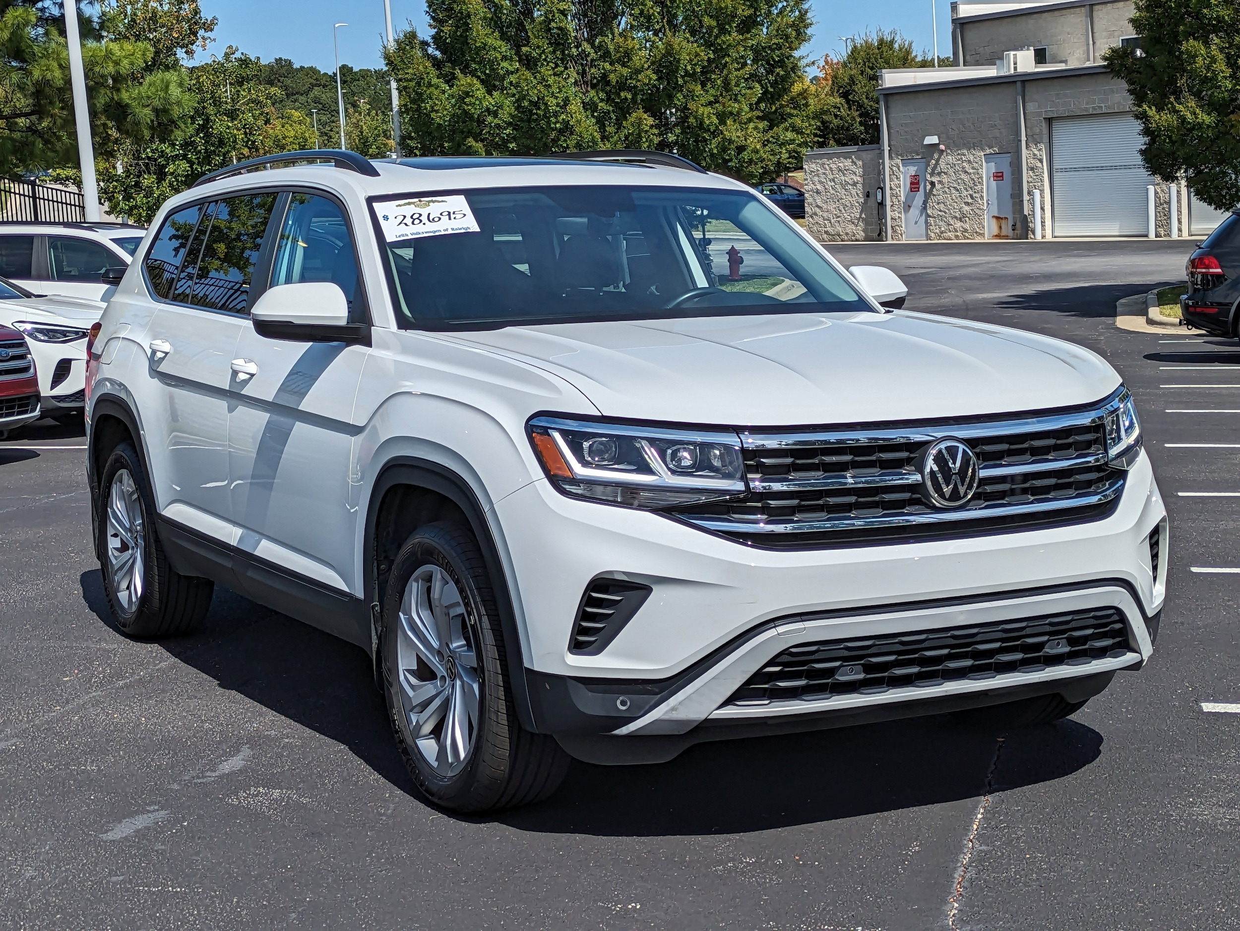 Used 2021 Volkswagen Atlas SE w/Tech with VIN 1V2JR2CA4MC513023 for sale in Raleigh, NC