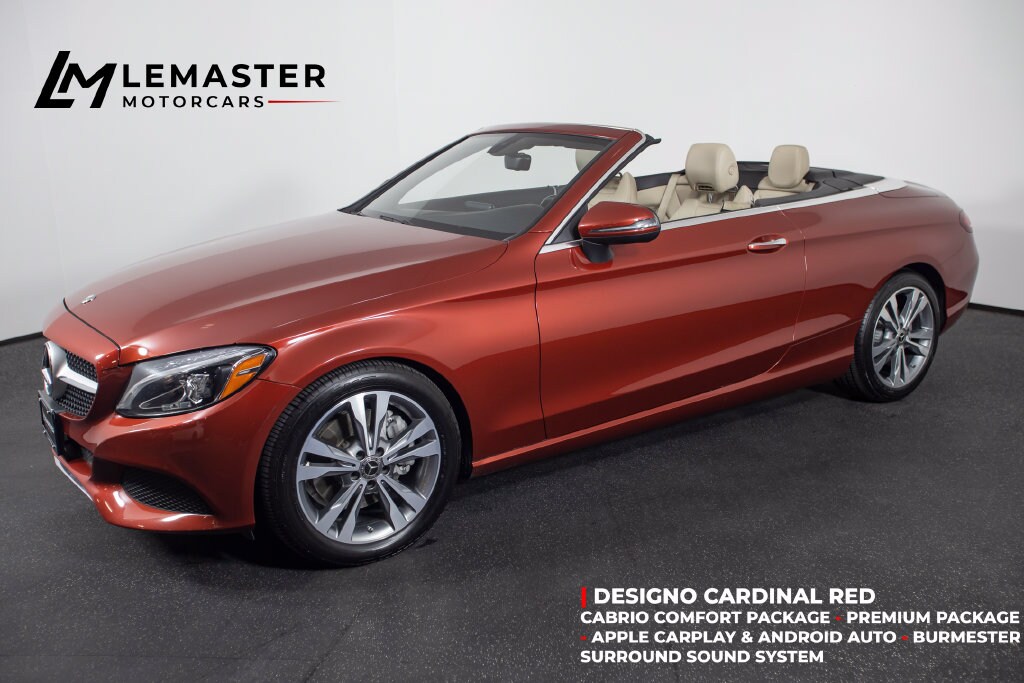 designo Cardinal Red 2018 Mercedes-Benz C-Class Convertible Rear-Wheel Drive 9-Speed Automatic