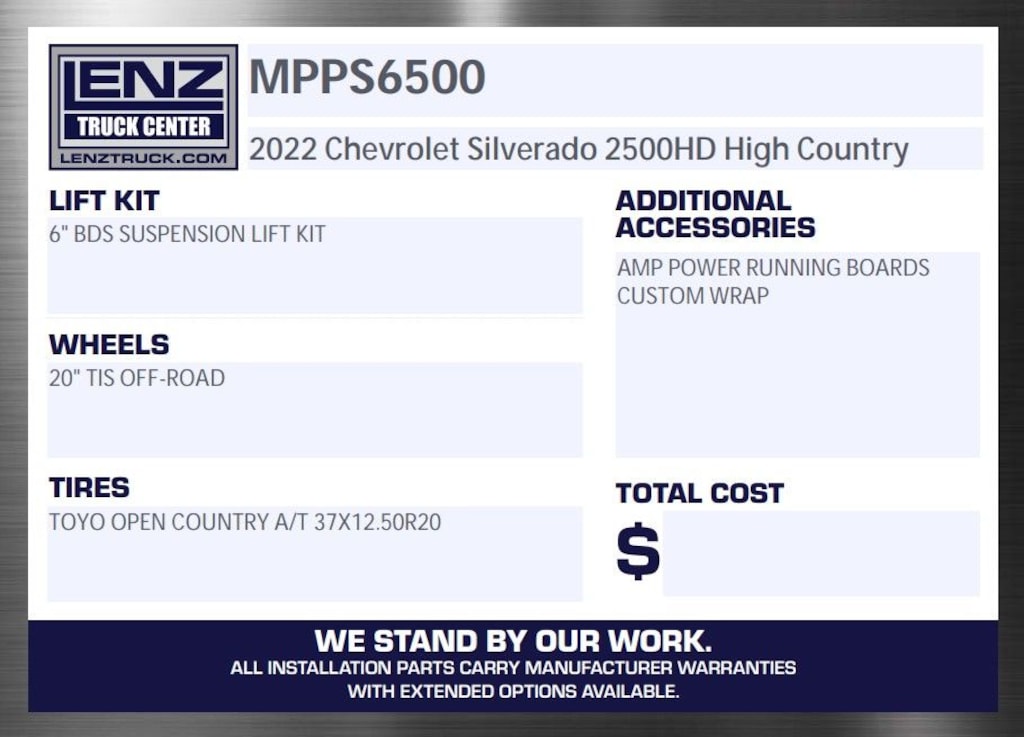 Used 2022 Chevrolet Silverado 2500HD 4x4 Crew Cab High Country Truck