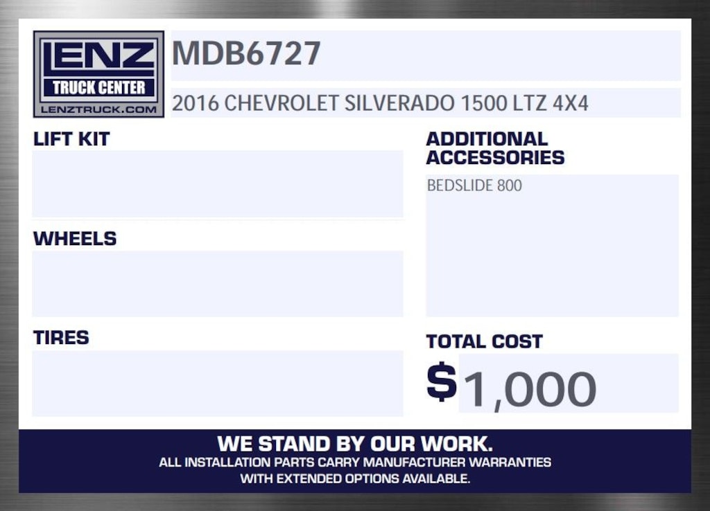 Used 2016 Chevrolet Silverado 1500 4x4 Crew Cab LTZ Truck