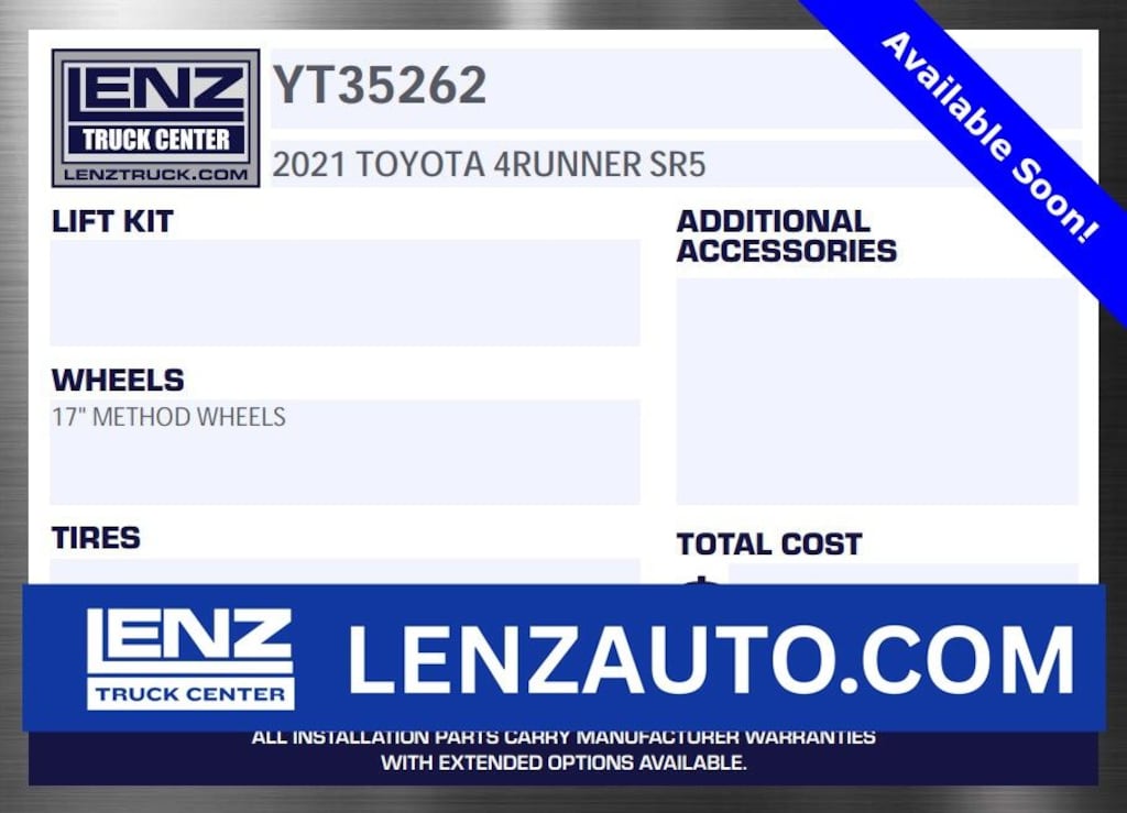 Used 2021 Toyota 4Runner SR5 4WD SUV
