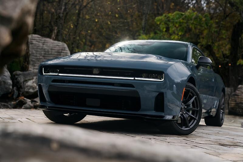 New Dodge Charger muscle car parked and featuring aggressive modern styling