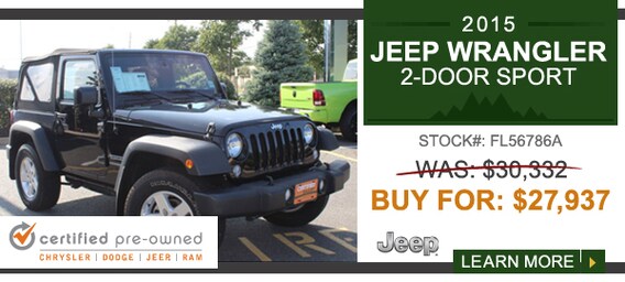 Lester Glenn Jeep Pre-Owned Wrangler Specials | Lester Glenn Chrysler,  Dodge, Jeep, Ram, FIAT