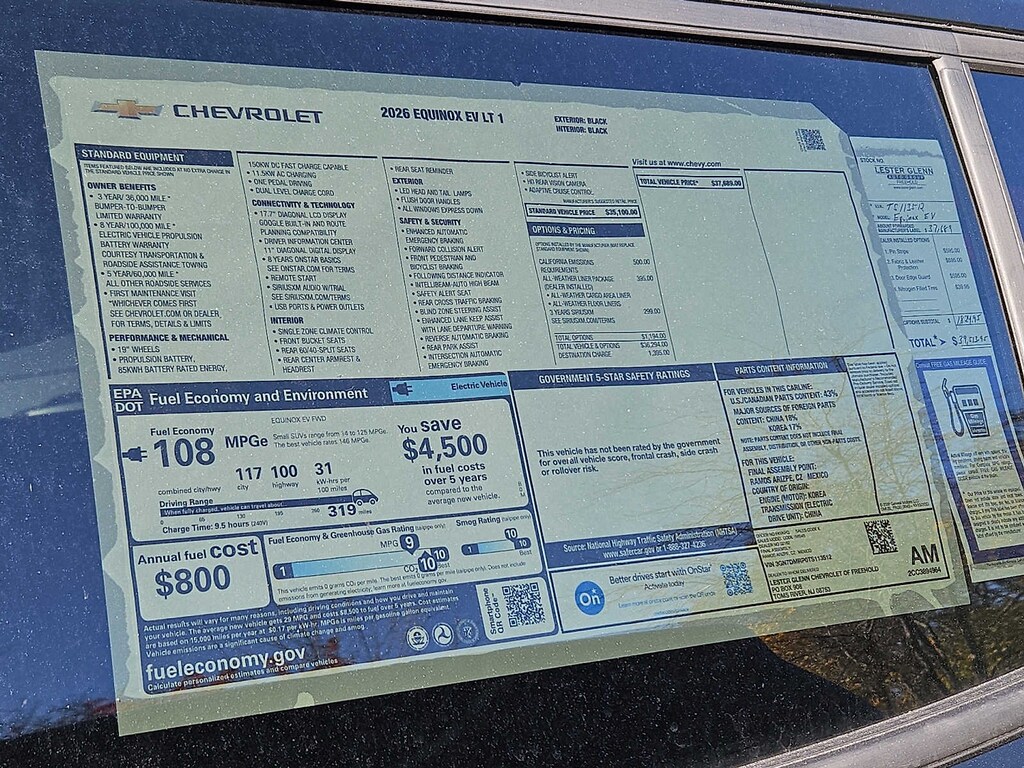New 2026 Chevrolet Equinox EV LT1 w/PCY