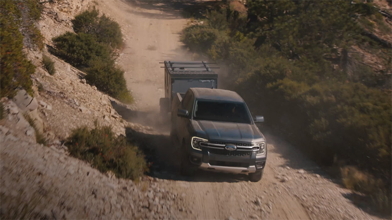 2026 Ford Ranger displaying its performance on a rugged trail