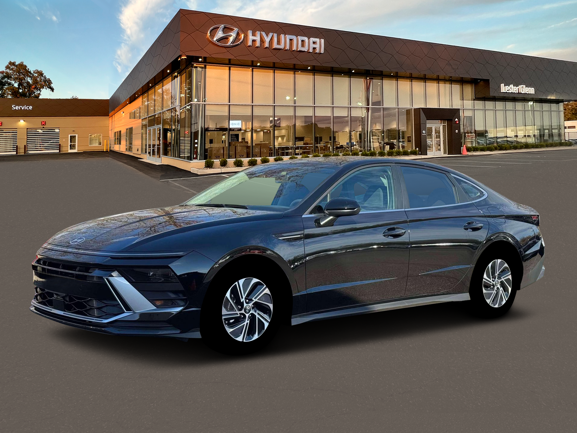 New 2026 Hyundai Sonata Hybrid Blue Sedan