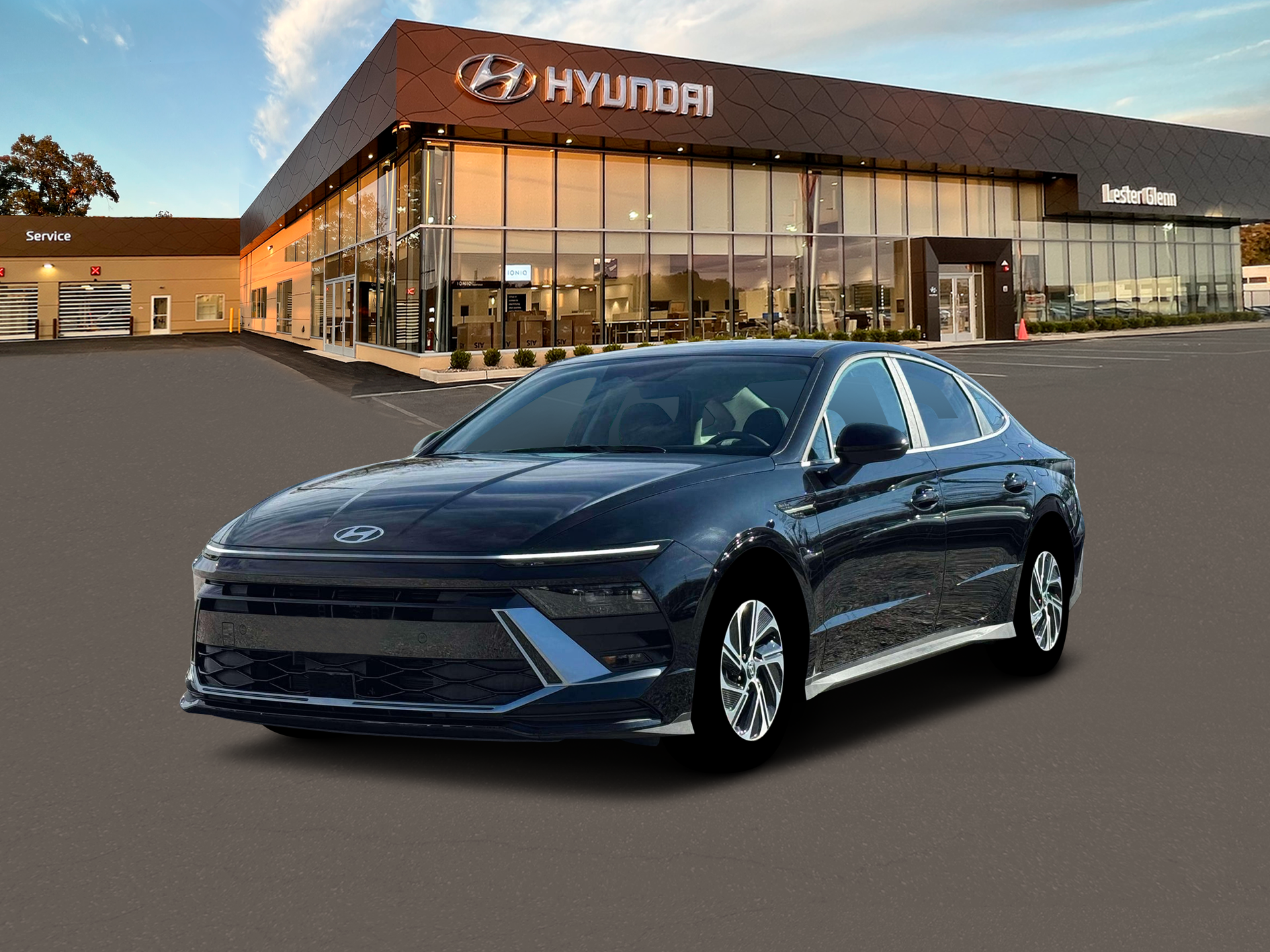 New 2026 Hyundai Sonata Hybrid Blue Sedan