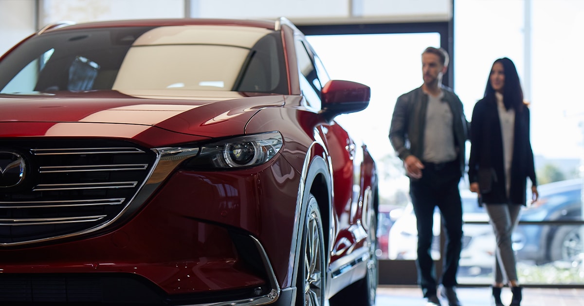 Certified Pre-Owned Mazda SUV in showroom