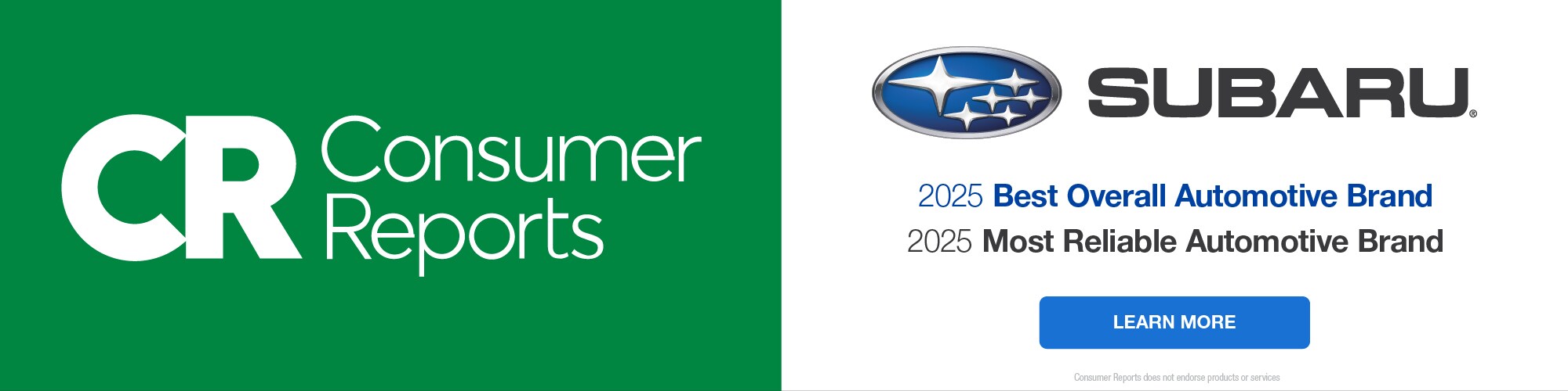 2025 Best Overall Automotive Brand. Consumer Reports. Learn More CTA