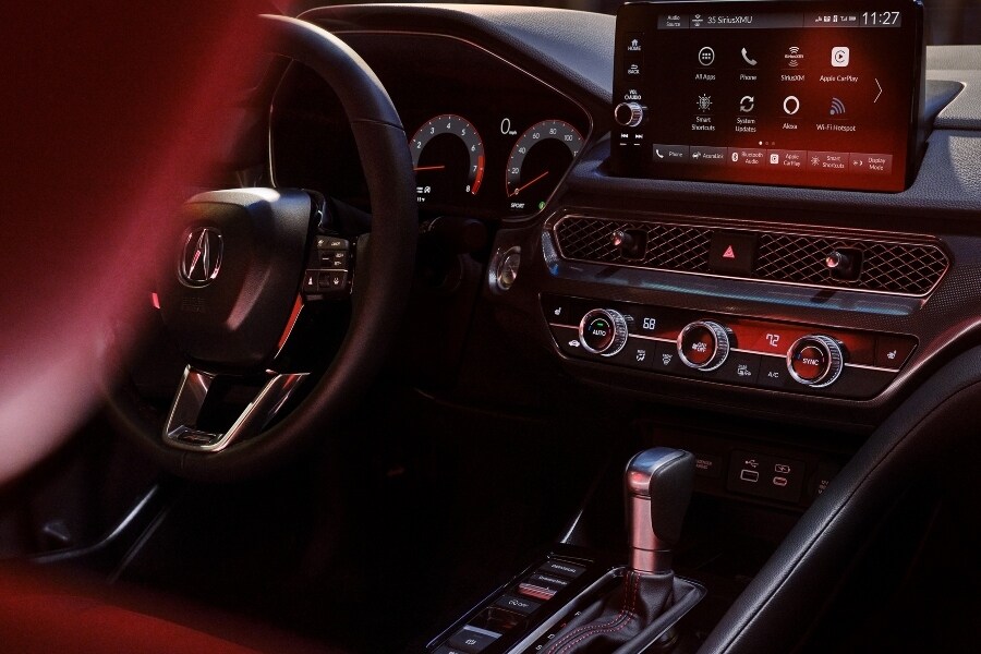 Driver's seat view of 2024 Acura Integra.