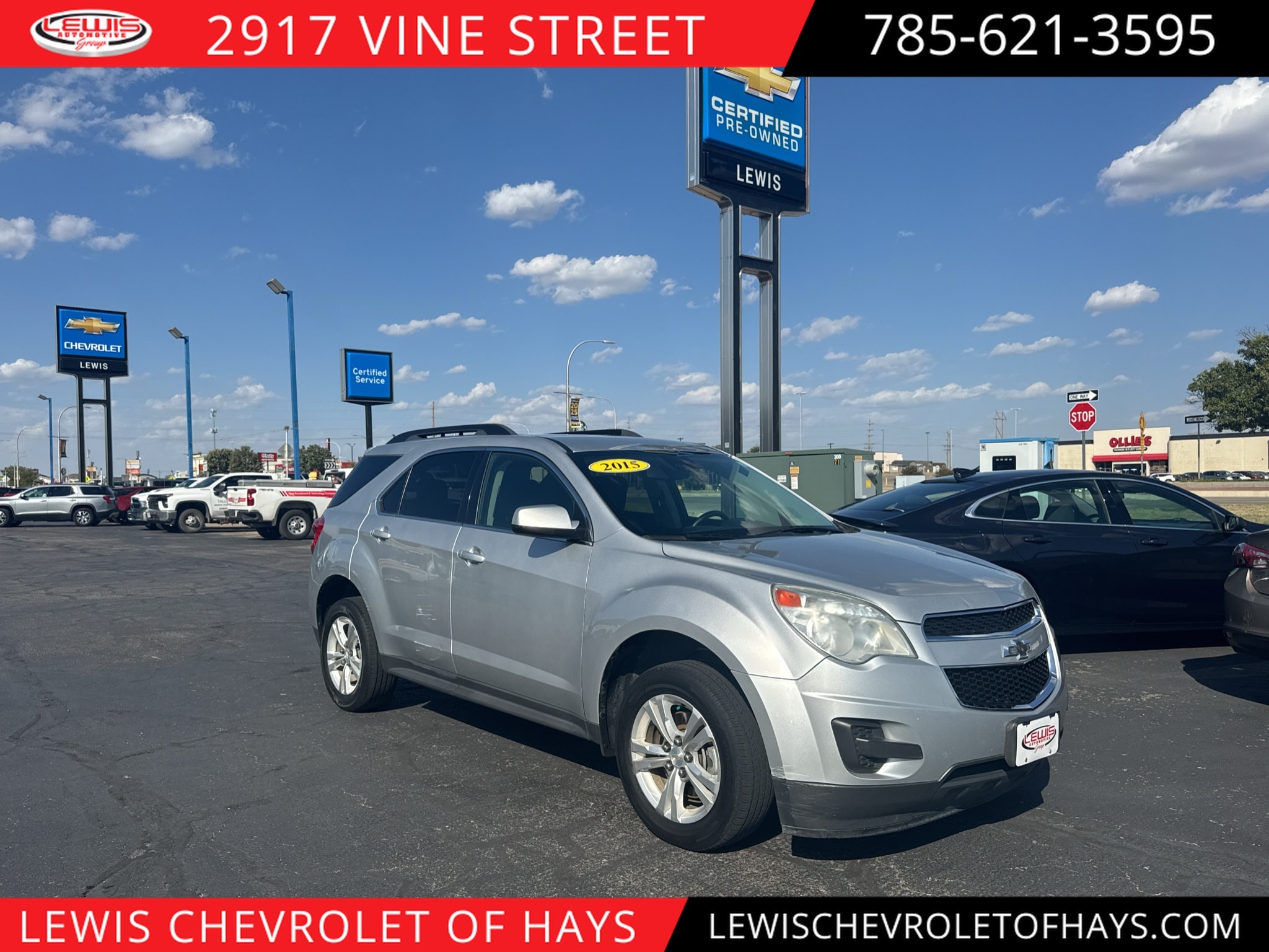Used 2015 Chevrolet Equinox 1LT with VIN 1GNALBEK9FZ109568 for sale in Hays, KS
