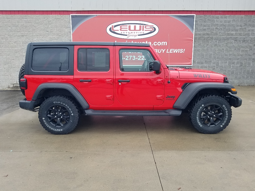 Used 2022 Jeep Wrangler Unlimited Willys with VIN 1C4HJXDN8NW111186 for sale in Kansas City