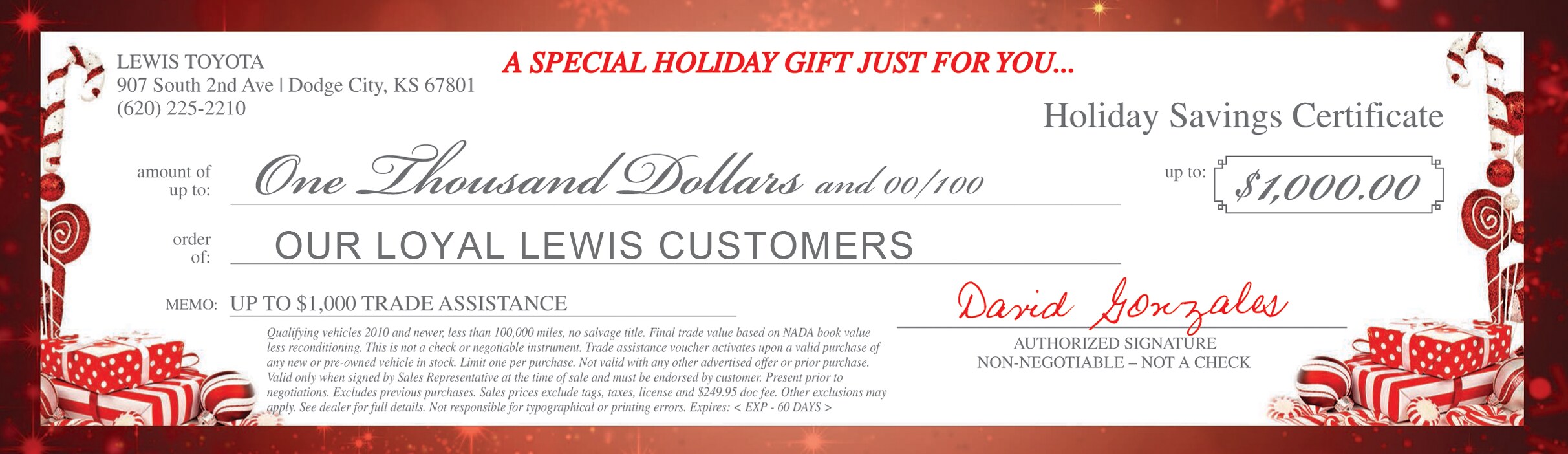 Christmas Savings at Lewis Toyota | Lewis Toyota of Dodge City
