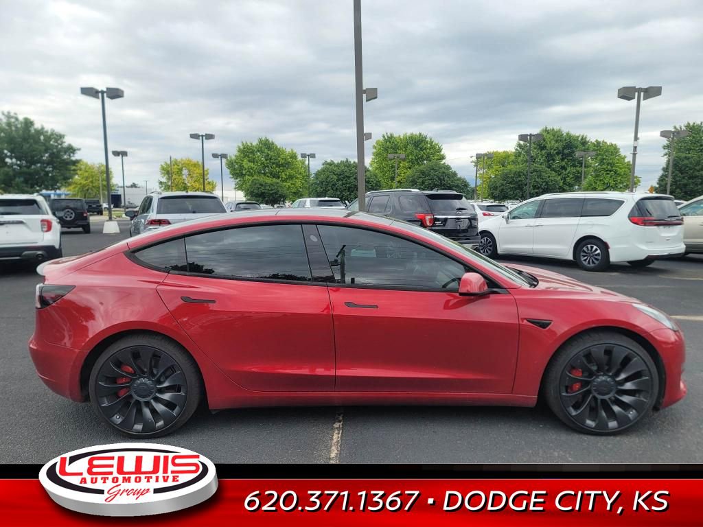 Used 2022 Tesla Model 3 Performance with VIN 5YJ3E1EC4NF227613 for sale in Dodge City, KS