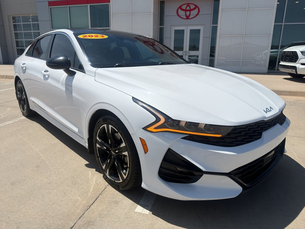 Used 2023 Kia K5 GT-Line with VIN 5XXG64J29PG209296 for sale in Dodge City, KS
