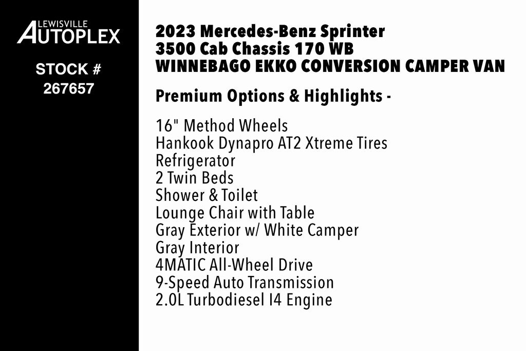Used 2025 Winnebago Sprinter 3500 Cab Chassis 170 WB Cab/Chassis