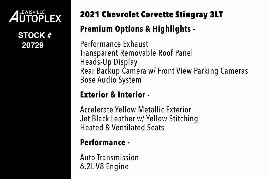 Used 2021 Chevrolet Corvette Stingray Coupe