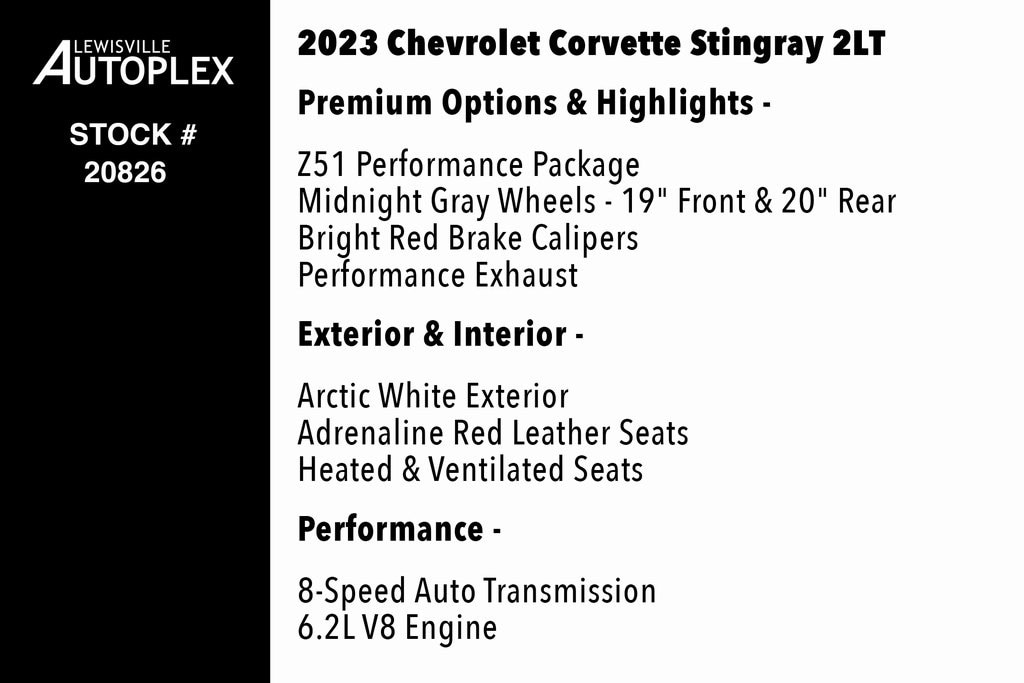 Used 2023 Chevrolet Corvette Stingray Coupe