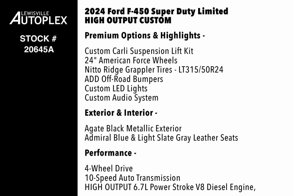 Used 2024 Ford F-450SD Limited Truck