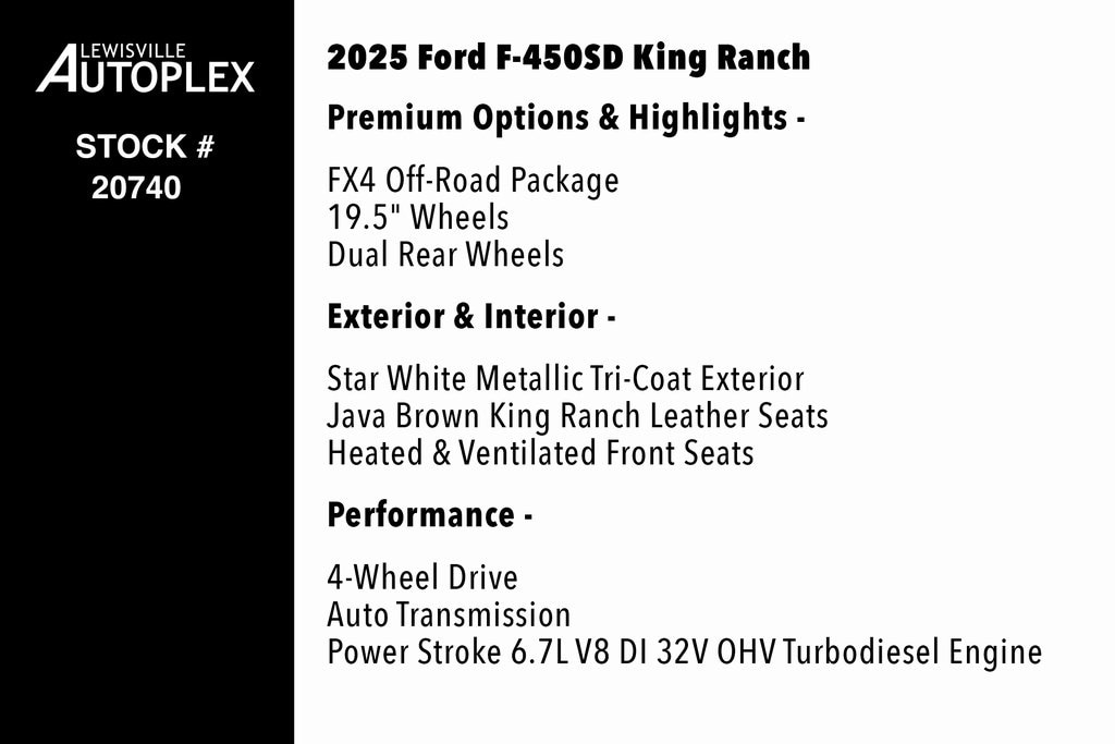 Used 2025 Ford F-450SD King Ranch Truck