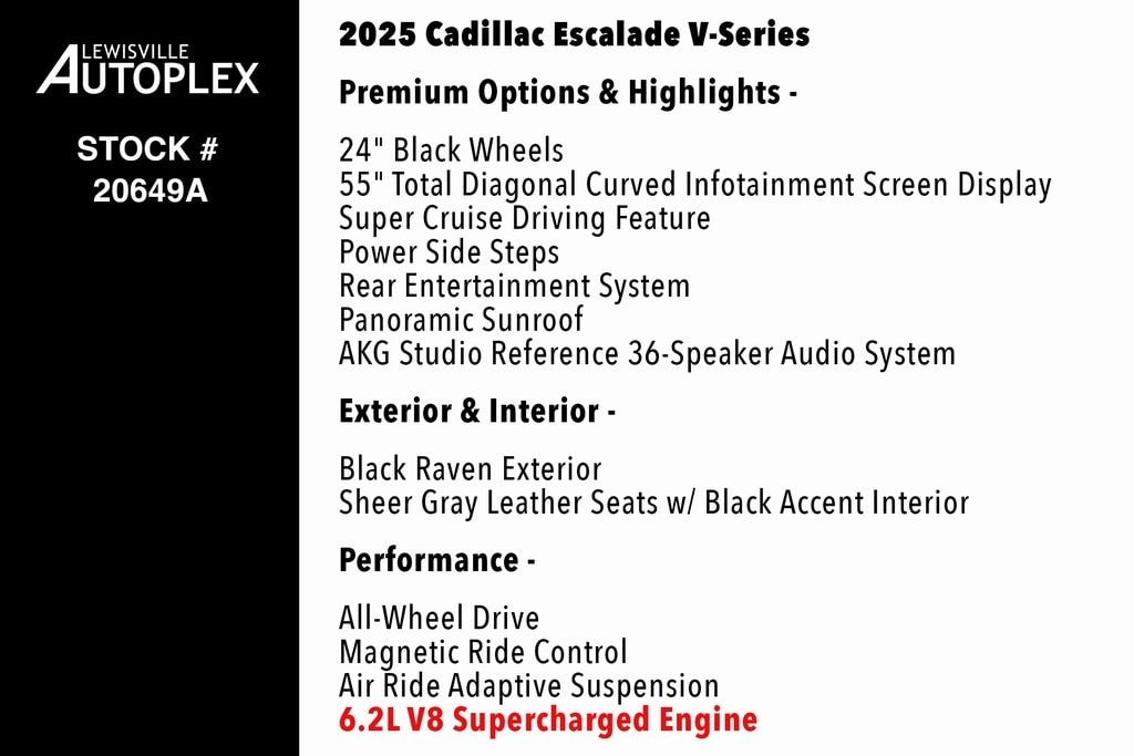 Used 2025 Cadillac Escalade V-Series SUV