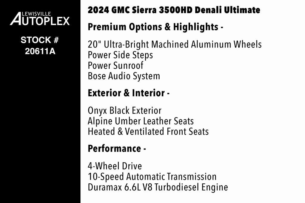Used 2024 GMC Sierra 3500 HD Denali Ultimate Truck Crew Cab