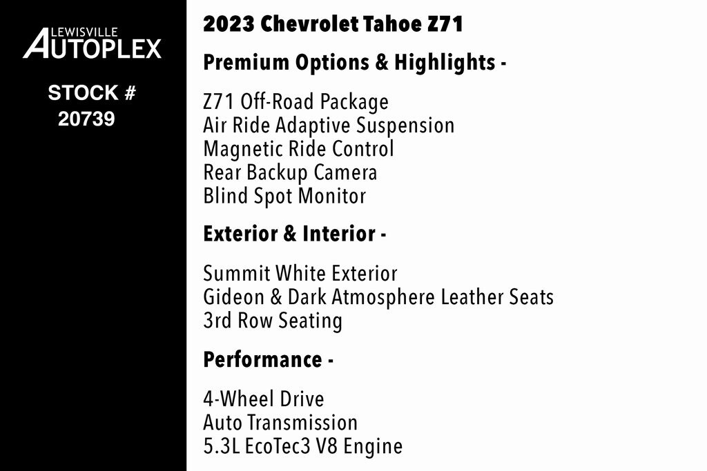 Used 2023 Chevrolet Tahoe Z71 SUV