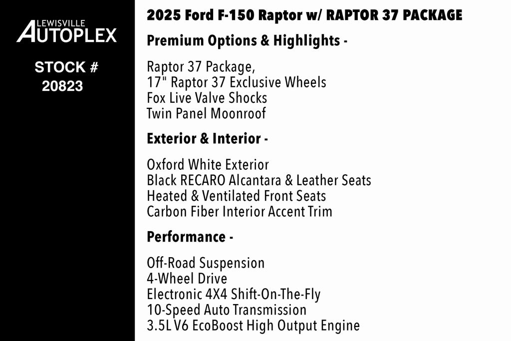 Used 2025 Ford F-150 Raptor Truck