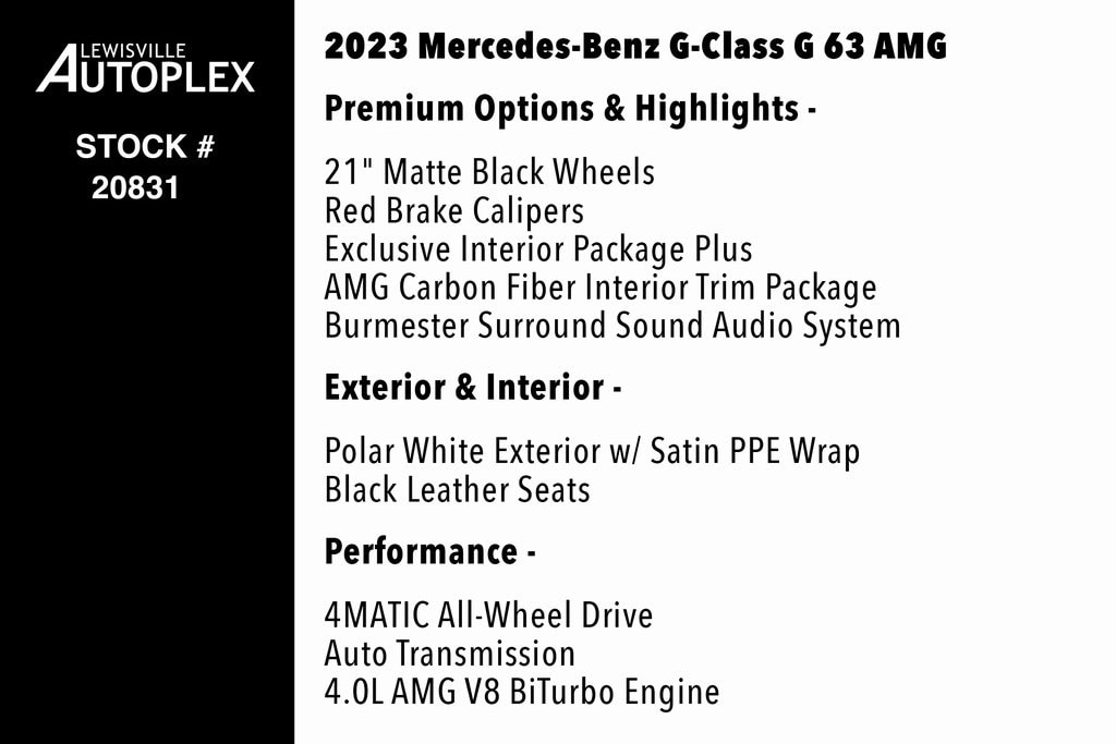 Used 2023 Mercedes-Benz AMG G 63 G 63 AMG® SUV