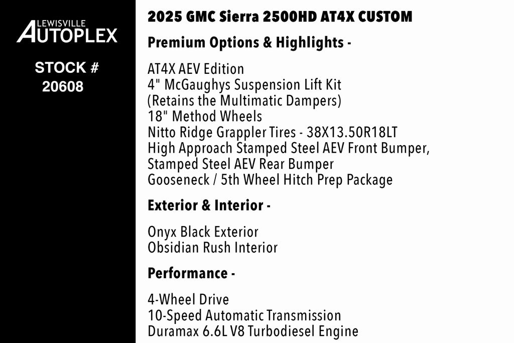 Used 2025 GMC Sierra 2500 HD AT4X Truck