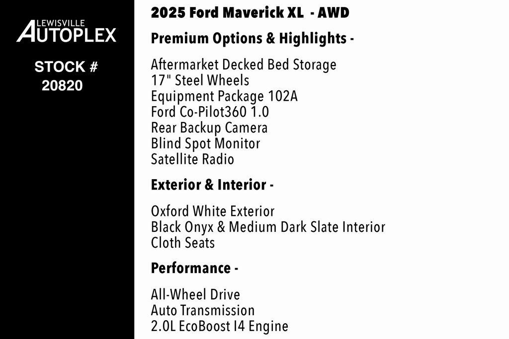 Used 2025 Ford Maverick XL Truck