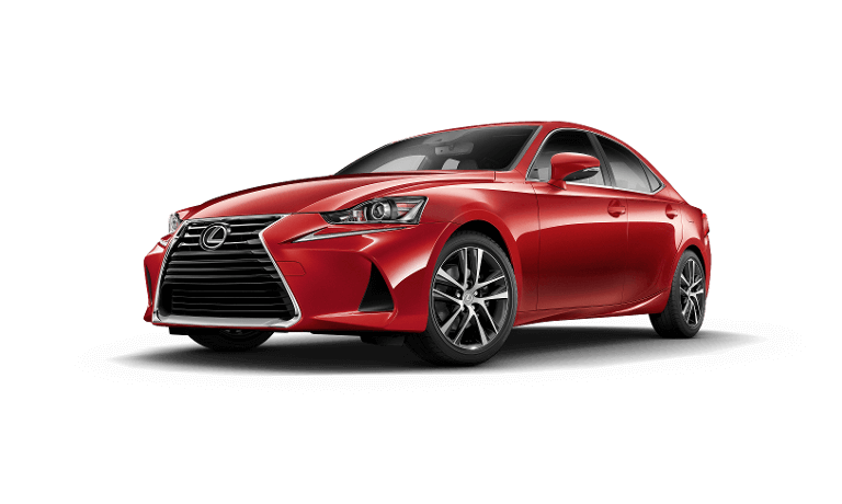 A red 2020 Lexus IS 300